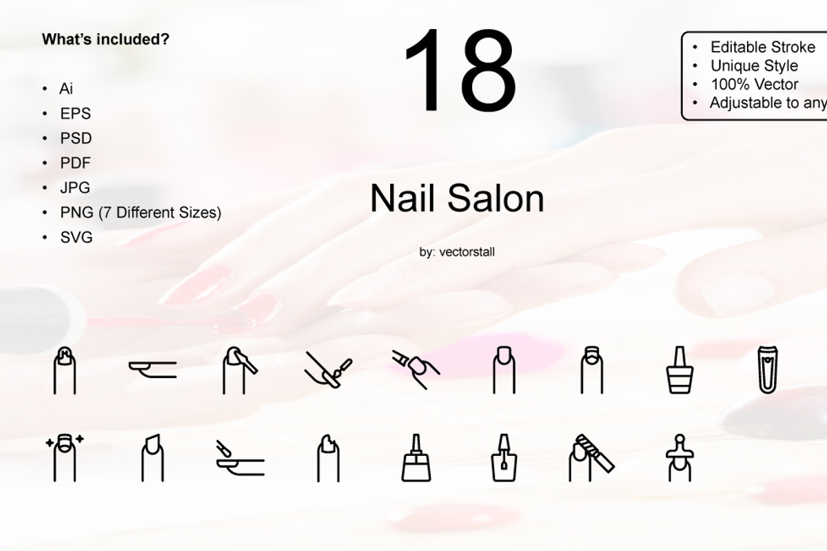 Nail Salon, an Icon by Vector Stall
