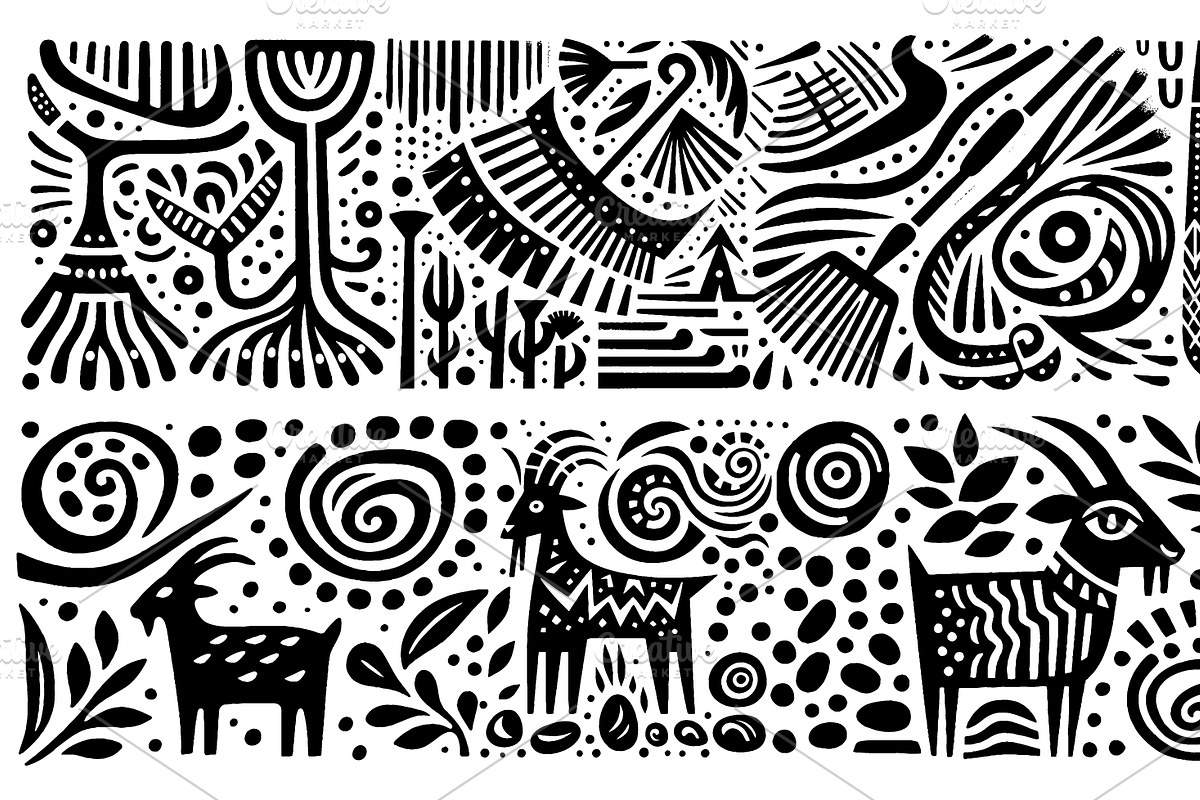 Vintage Livestock Folk Art, a Decorative Illustration by devastd (Photo 26 of 28)