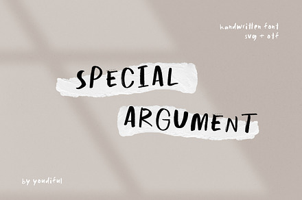 Special Argument SVG handwritten, a Sans Serif Font by youdiful creation