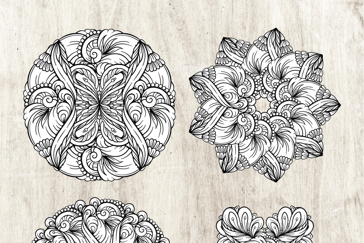 Black and white mandalas set, an Object Graphic by Graphic Magic (Photo 2 of 2)