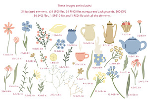 Herbal Tea Clipart And Patterns