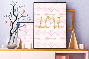 Love Digital Watercolor Paper