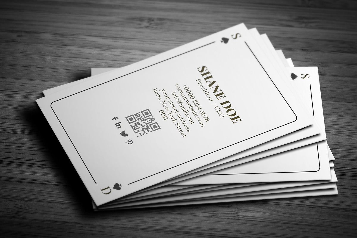 Casino or Poker Style Business Card, a Business Card Template by Saman Osama (Photo 4 of 6)