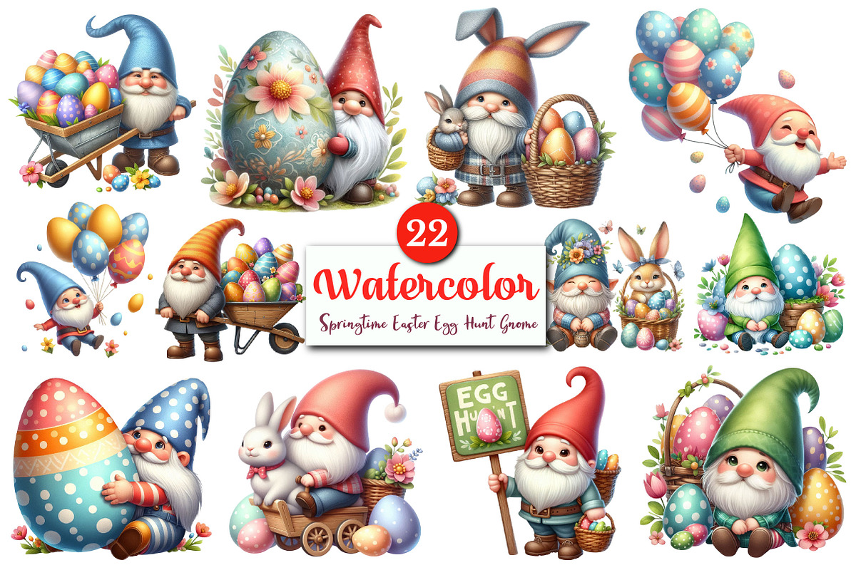 Springtime Easter Egg Hunt Gnome PNG, a Graphic by CitraGraphics (Photo 1 of 4)