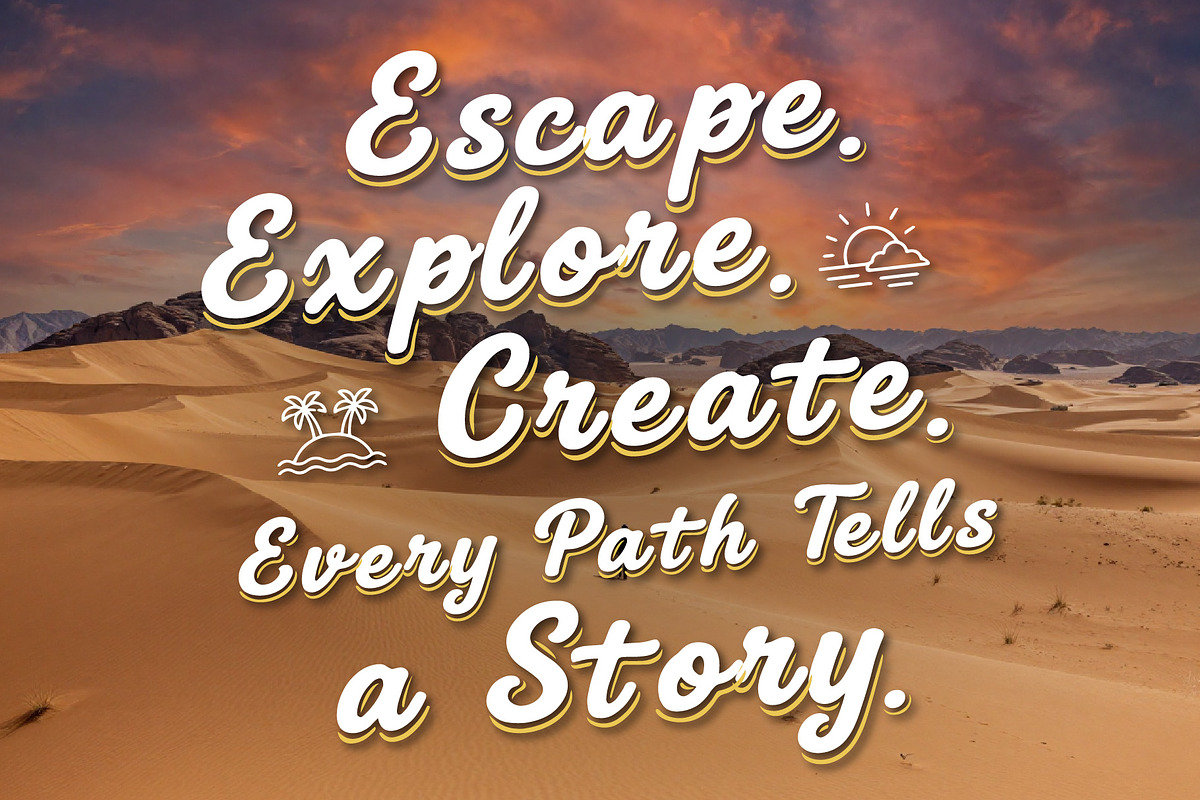 SunnyPath - Wander Freely Typeface, a Script Font by HypeWorksCo (Photo 5 of 7)
