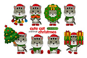 cute cat celebrate christmas, an Animal Illustration by MEDZ (Thumbnail 2 of 2)