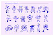 Doodle Garden - botanic characters, a Graphic by Marish (Thumbnail 4 of 9)