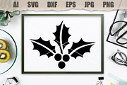 Stencil Holly Berry Leaf, an Object Illustration by MARYCRAFTIRIA (Thumbnail 3 of 3)