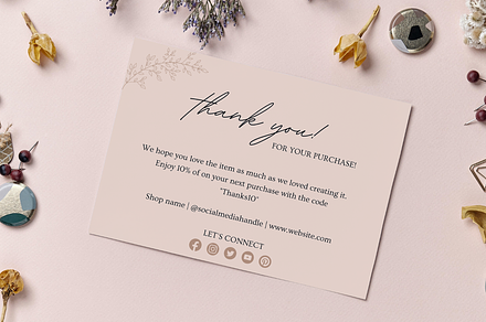 Thank You Card Canva, a Card Template by Visual Designs