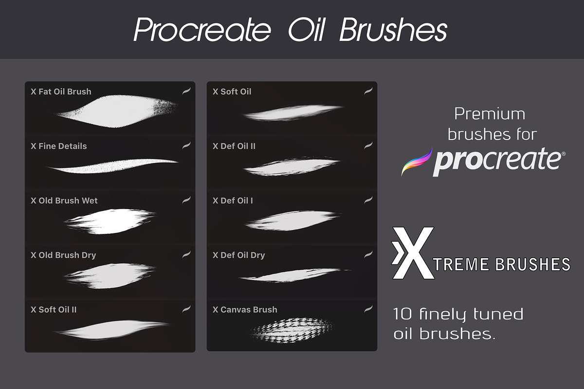 Procreate Oil Brushes preview 2