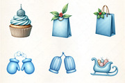 Baby’s 1st Blue Christmas Clipart, an Illustration by CrexoraLab (Thumbnail 3 of 5)