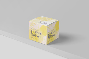 Package Box Mock-Up - Flat Square