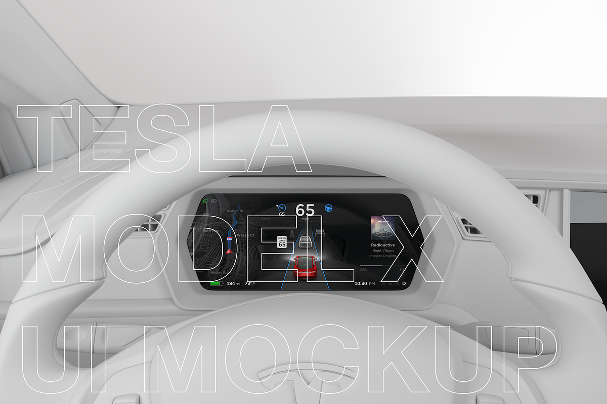 Tesla Model X Display UI mockup, a Mockup by Iamjaydesign (Photo 5 of 10)