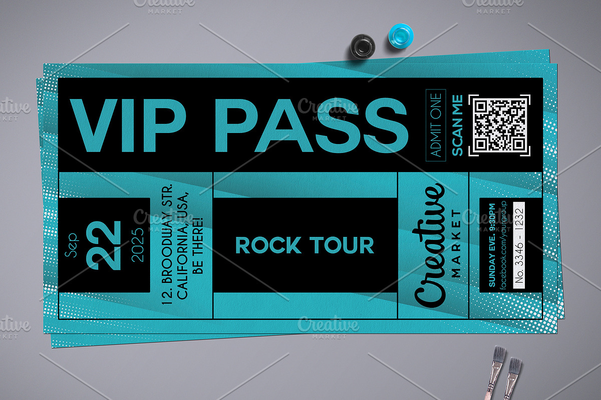 Multipurpose VIP Pass 021, a Card Template by Tzochko (Photo 4 of 5)