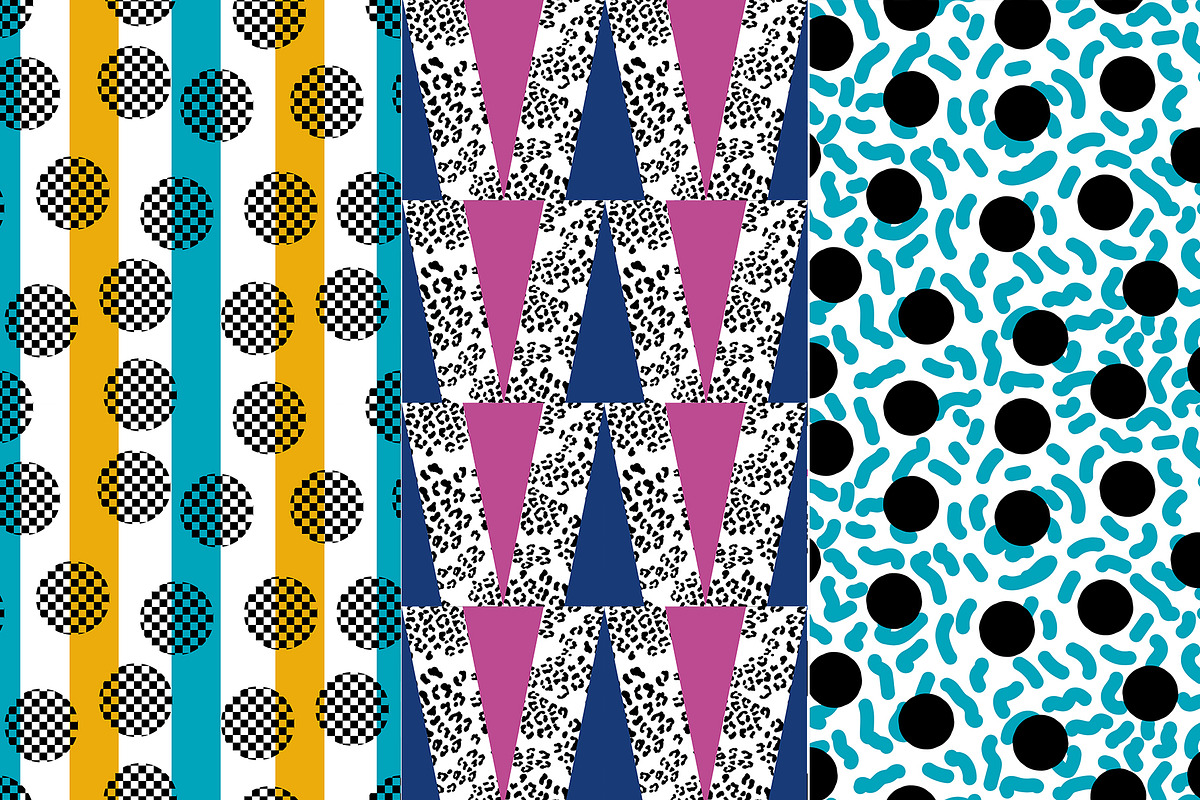 80s Comeback Vector Repeat Pattern, a Pattern Graphic by Sheikhadesign (Photo 8 of 11)