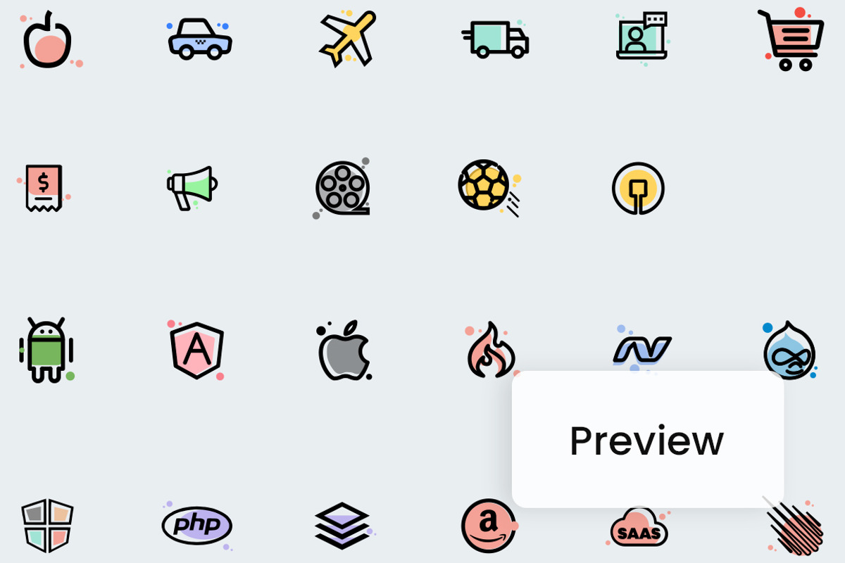 Web Technology Icon Set 100+, an Icon by GladicMonster (Photo 4 of 4)