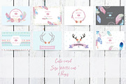 8 cute lovely design boho cards7#, a Card Template by Piixypeach (Thumbnail 2 of 2)