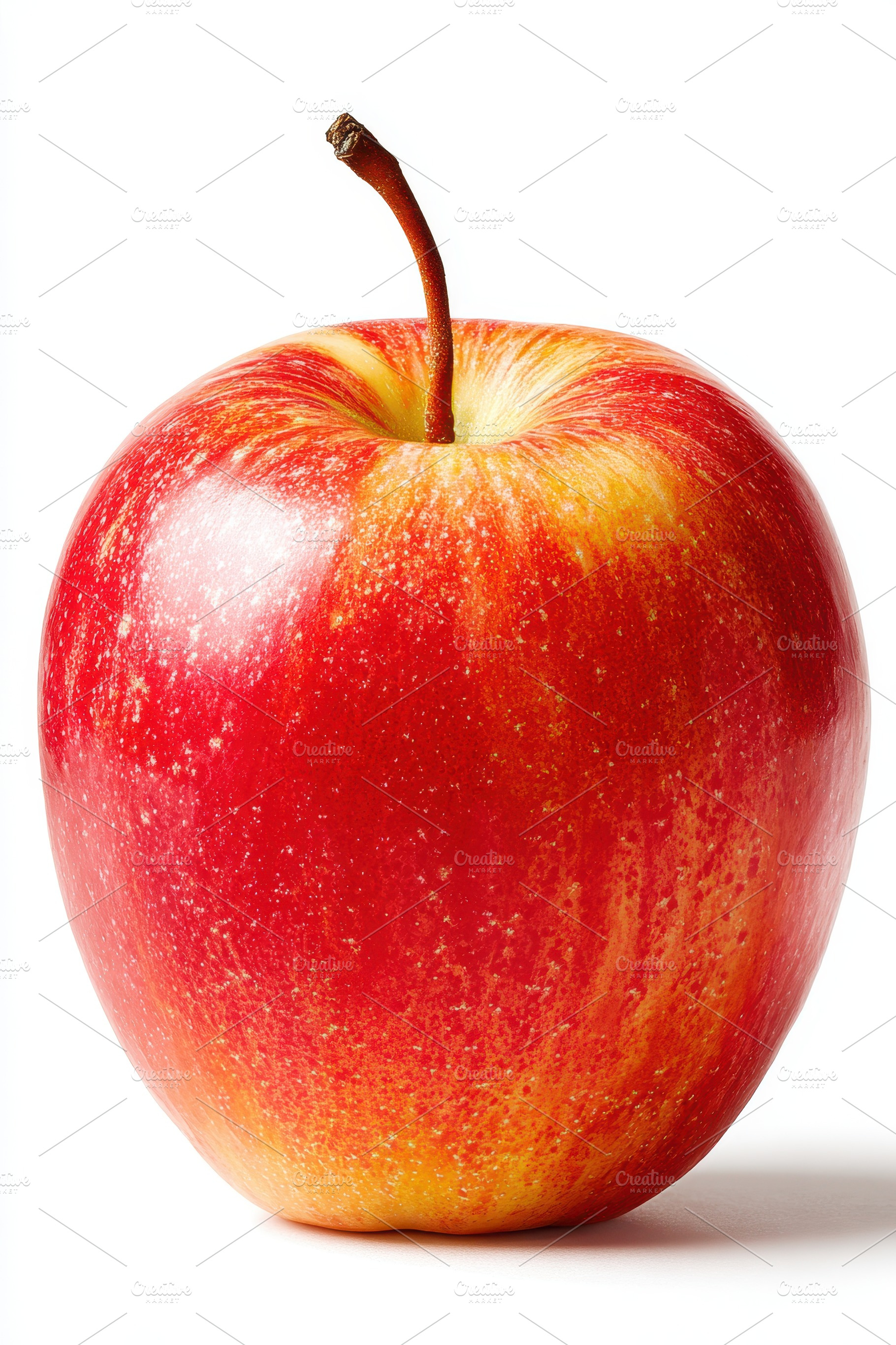 Fresh red apple on white background, a Food & Drink Photo by AlyaAnd