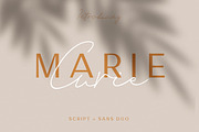 Marie Curie - Sans & Script, a Sans Serif Font by AndrewPixelType (Thumbnail 1 of 9)