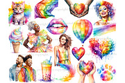 Pride Clipart Bundle | LGBTQ, a Seasonal Illustration by GlamArtZhanna (Thumbnail 4 of 6)