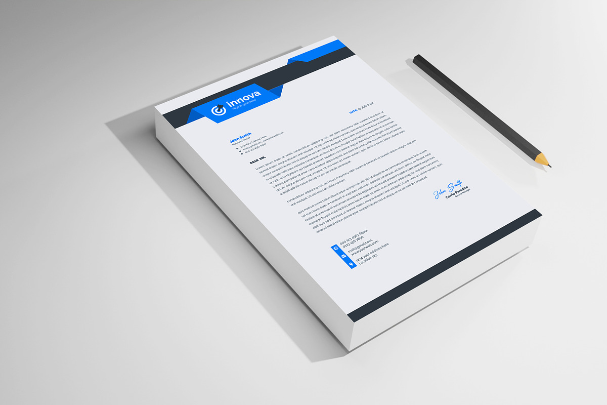 Letterhead design template, a Stationery Template by mdmijanur0187 (Photo 2 of 8)