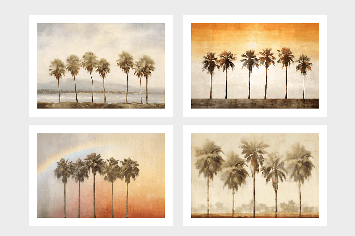 Palm Co · Peaceful Palm Tree Row, a Decorative Illustration by milatovar (Photo 4 of 16)