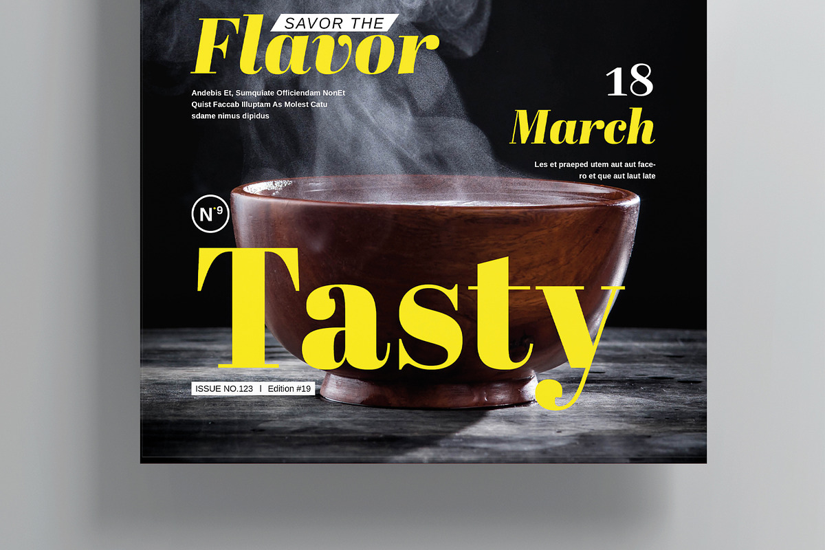 Cooking Food Magazine Cover Layout, a Magazine Template by MightyDesign (Photo 3 of 8)