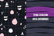 70 Hand-Drawn Halloween backgrounds, a Background Graphic by PaperJamLab (Thumbnail 4 of 14)