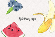 Watercolor Fruit Graphics, an Illustration by Kileen Nicole Art (Thumbnail 3 of 5)