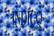 Vibrant Indigo floral spring meadow, a Pattern Graphic by Nocito Design (Thumbnail 1 of 5)