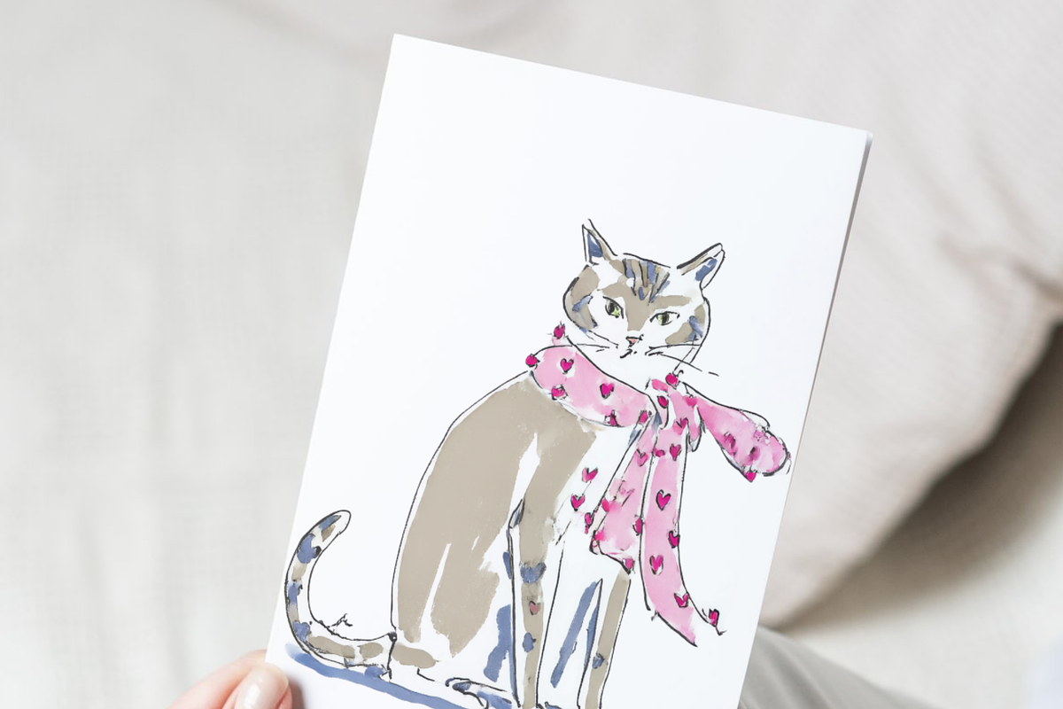 Watercolor Valentine Cat Clipart Set, an Illustration by Pati Paints (Photo 9 of 9)