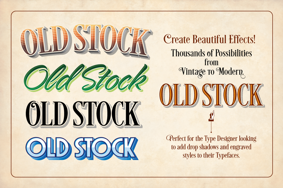 Old Stock-Illustrator Actions, an Action Add-On by Borges Lettering (Photo 5 of 5)