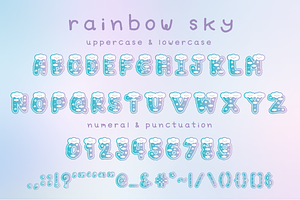 Rainbow Sky - SVG Color Cute Font