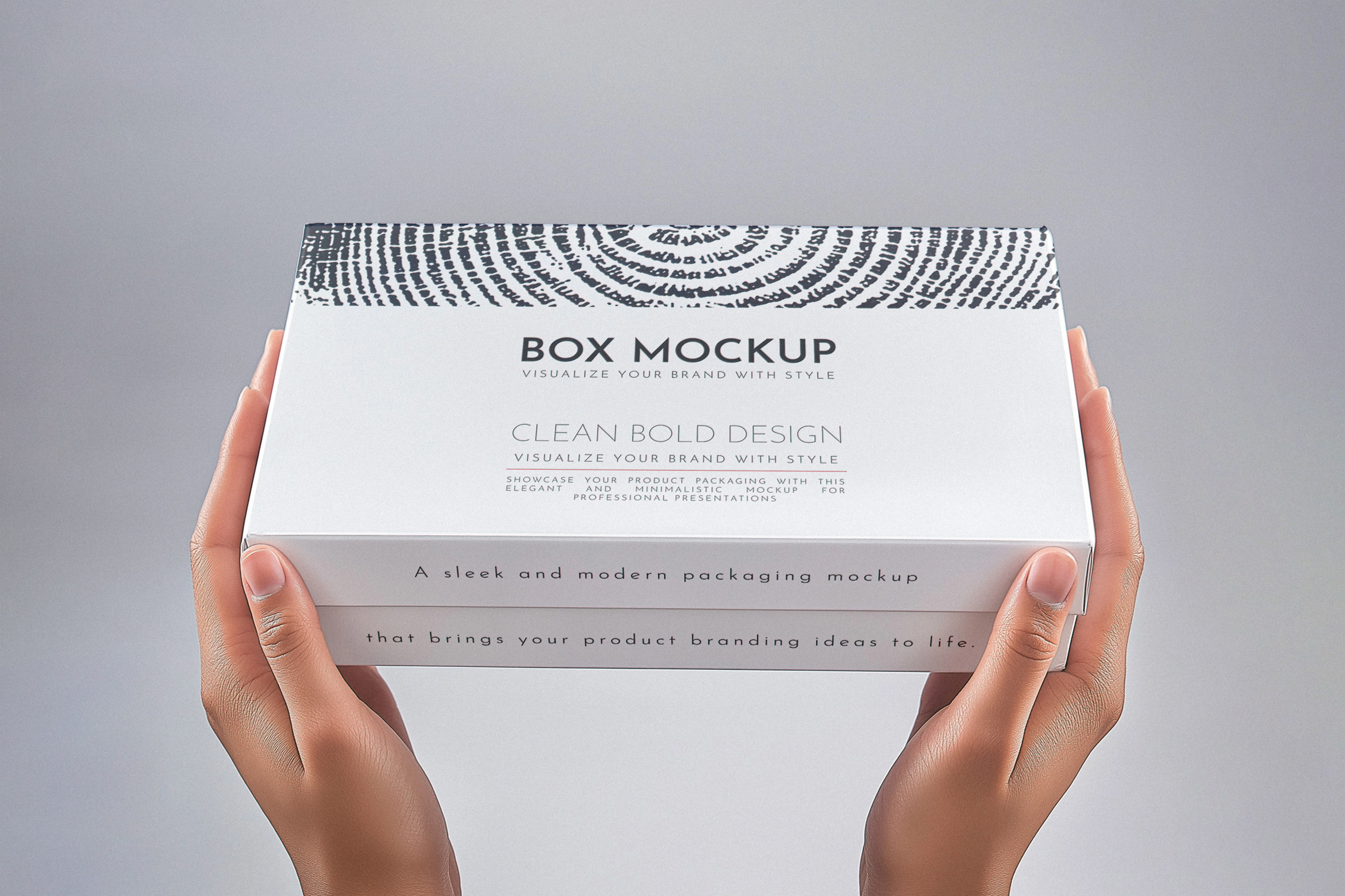 Two Part Box In Hands Mockup, a Packaging Mockup by Designer Dude