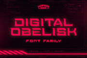 Digital Obelisk – A Cyberpunk Font, a Serif Font by Pathfinder Goods (Thumbnail 1 of 9)