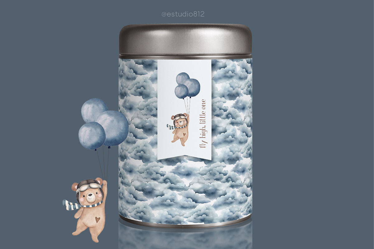 Bear and airplane, an Animal Illustration by Estudio 812 (Photo 7 of 8)