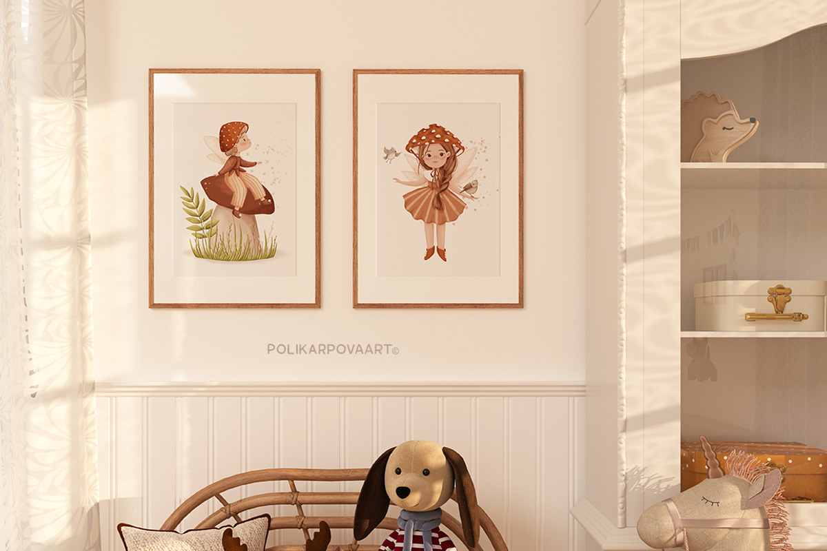 Mushroom Fairies. Kids collection, an Animal Illustration by polikarpovaart (Photo 5 of 15)