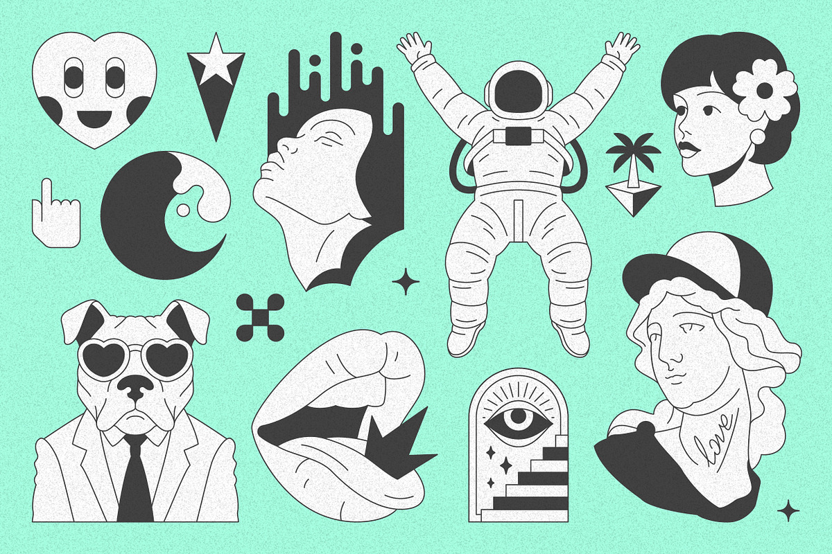 Y2K Illustrations and Elements Set, an Object Illustration by Vasya Kobelev (Photo 4 of 17)