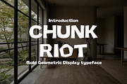 ChunkRiot-Geometric Display Typeface, a Sans Serif Font by AN Productions (Thumbnail 1 of 4)