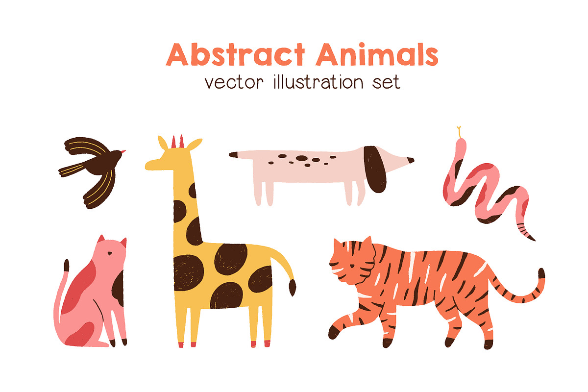 Abstract modern animals set, an Animal Illustration by Good Studio (Photo 1 of 4)