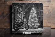 Rustic Barn Big Bike Christmas Tree, a Background Graphic by LaseredNinja (Thumbnail 5 of 7)