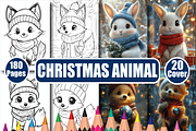 Christmas Animal Coloring Book, an Animal Illustration by Design Home (Thumbnail 1 of 3)