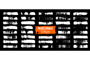 Grunge brush strokes, lines, ink