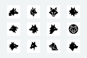 Wolf Head Silhouette Vector Bundle, an Animal Illustration by Vectorium Studio (Thumbnail 1 of 4)