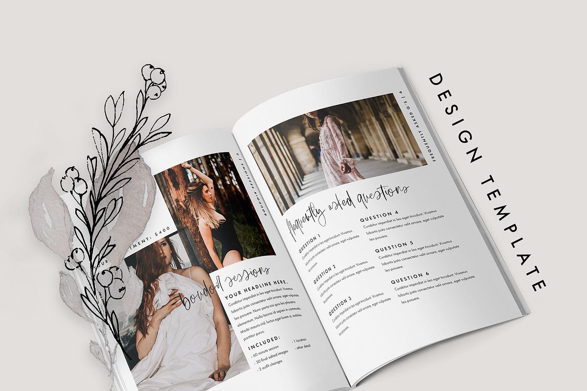 8-Page Photography Magazine Template, a Magazine Template by molly ho studio (Photo 6 of 6)