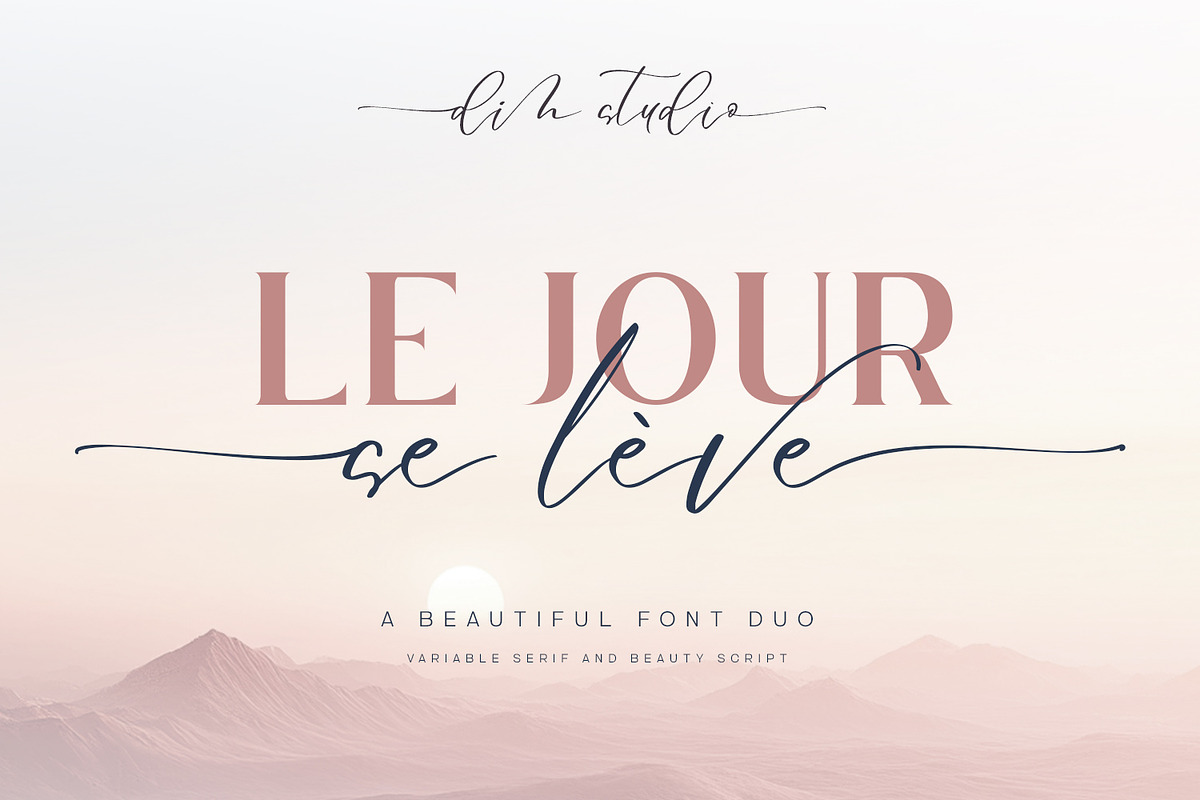 Le Jour - Font Script Serif Family, a Font by din-studio.com (Photo 1 of 15)