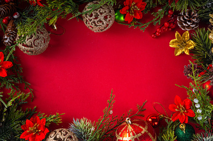 High-colored Christmas and New Year background, a Holiday Photo by Rimma