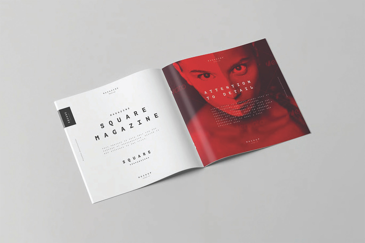 Minimalist Square Brochure Mockup, an Advertising Mockup by DesignRushMarket (Photo 8 of 11)