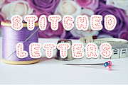 Stitched Letters SVG Font, a Font by vladocar (Thumbnail 6 of 6)