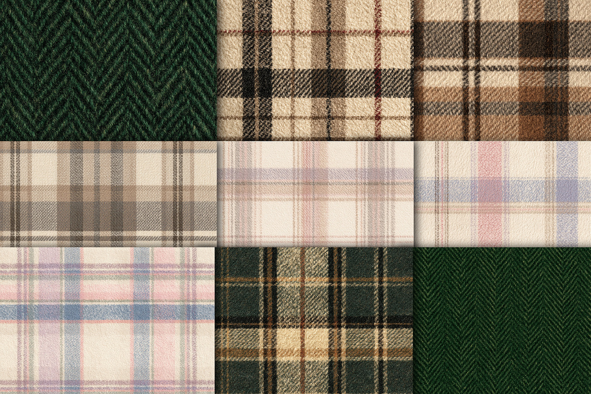 Heritage Tweed Digital Papers, a Pattern Graphic by Black Bird Studio (Photo 4 of 6)